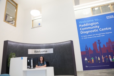 Paddington CDC reception desk 