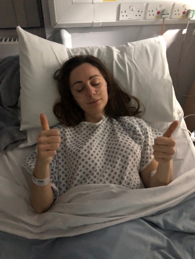 Becca in hospital